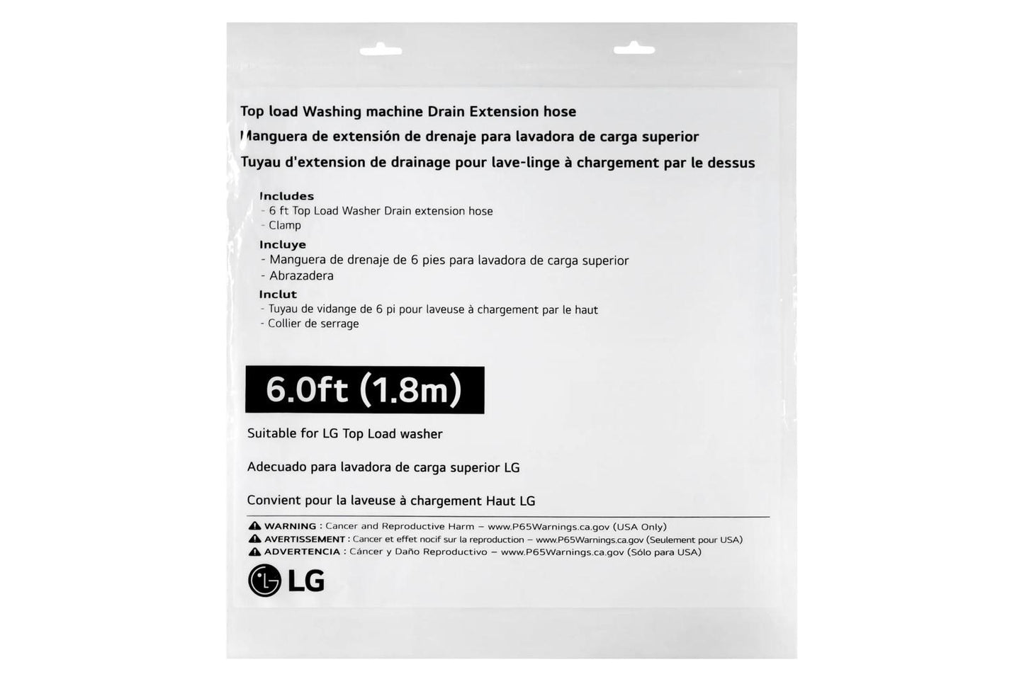 AGF04127478 LG Accessories AGF04127478 Drain Hose Extension TL