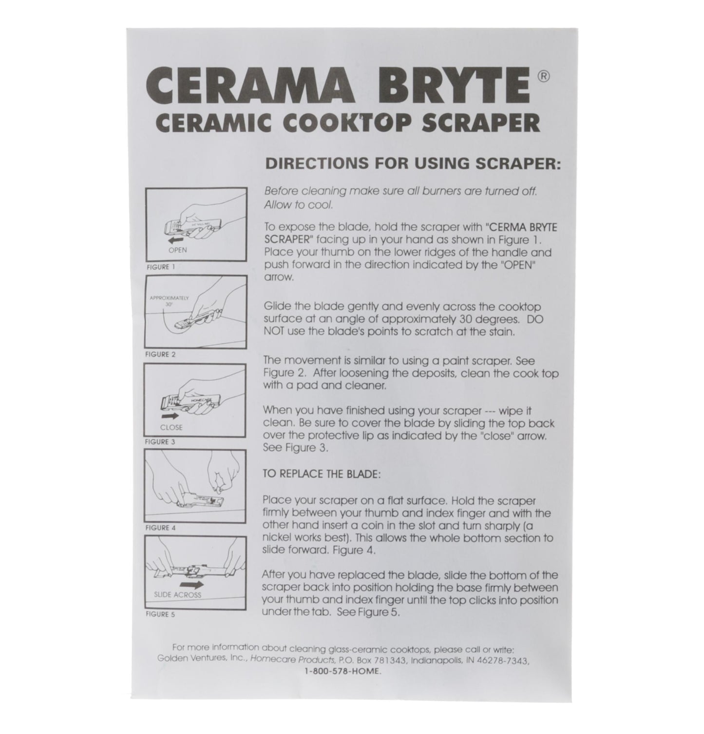 Ge Appliances WX10X302 Cerama Bryte Cooktop Scraper