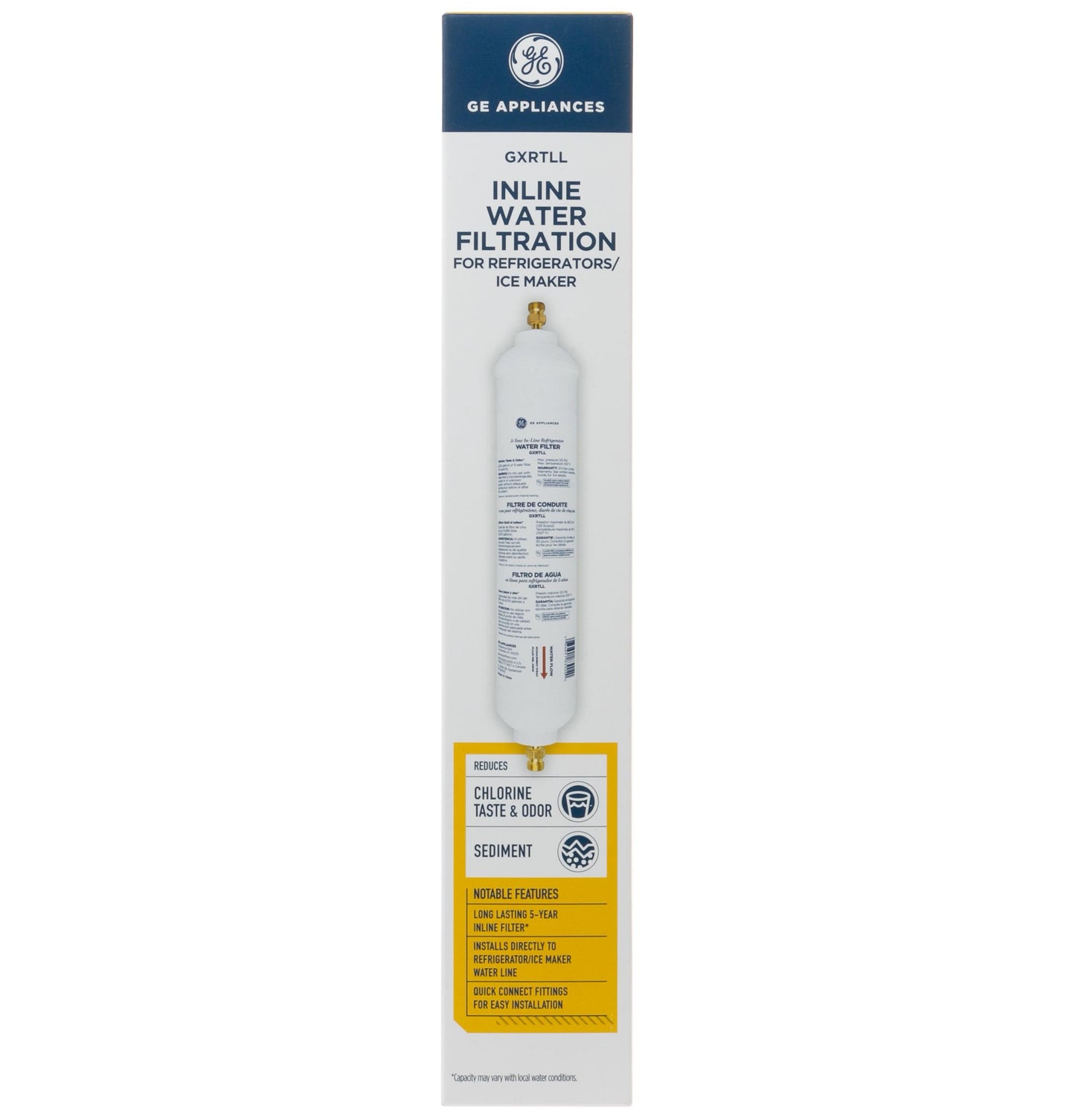 Ge Appliances GXRTLL 5-YEAR IN-LINE WATER FILTRATION SYSTEM FOR REFRIGERATORS OR ICEMAKERS
