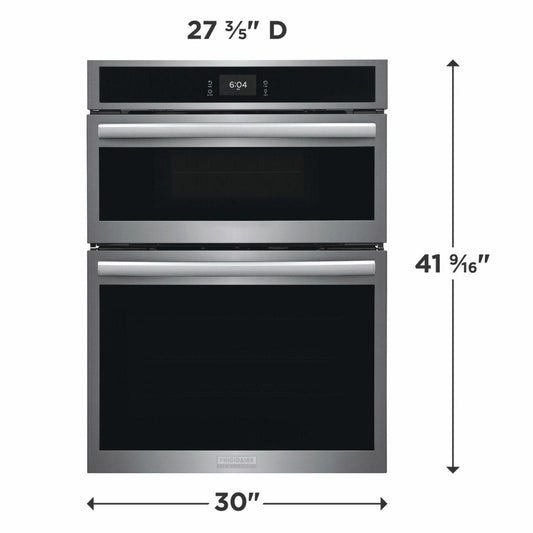 Frigidaire GCWM3070AF 30" Electric Wall Oven and Microwave Combination with Stone-Baked Pizza