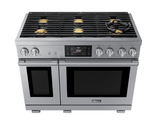 Dacor DOP48T960DSDA 48" Dual-Fuel Steam Range, Silver Stainless, Natural Gas/Liquid Propane