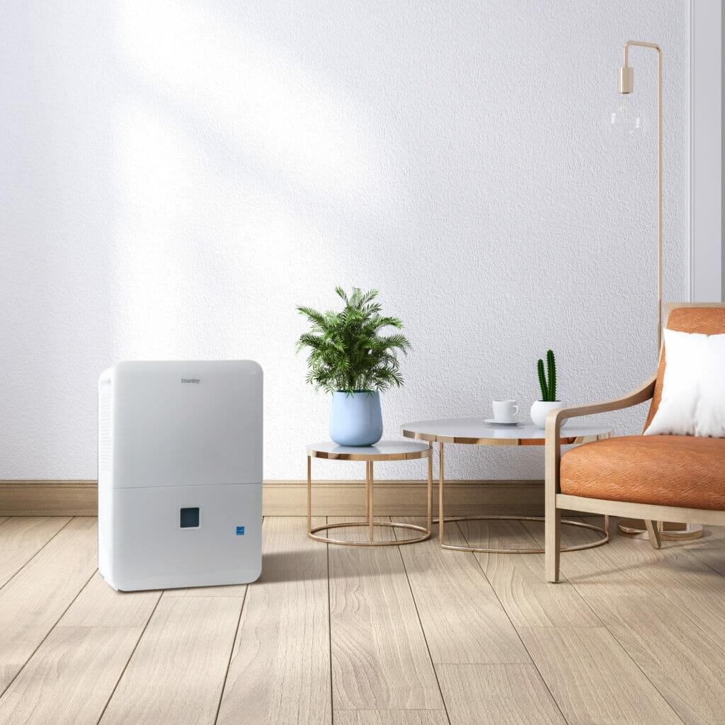 DDR050BJP2WDB Danby 50 Pint Dehumidifier with Pump in White