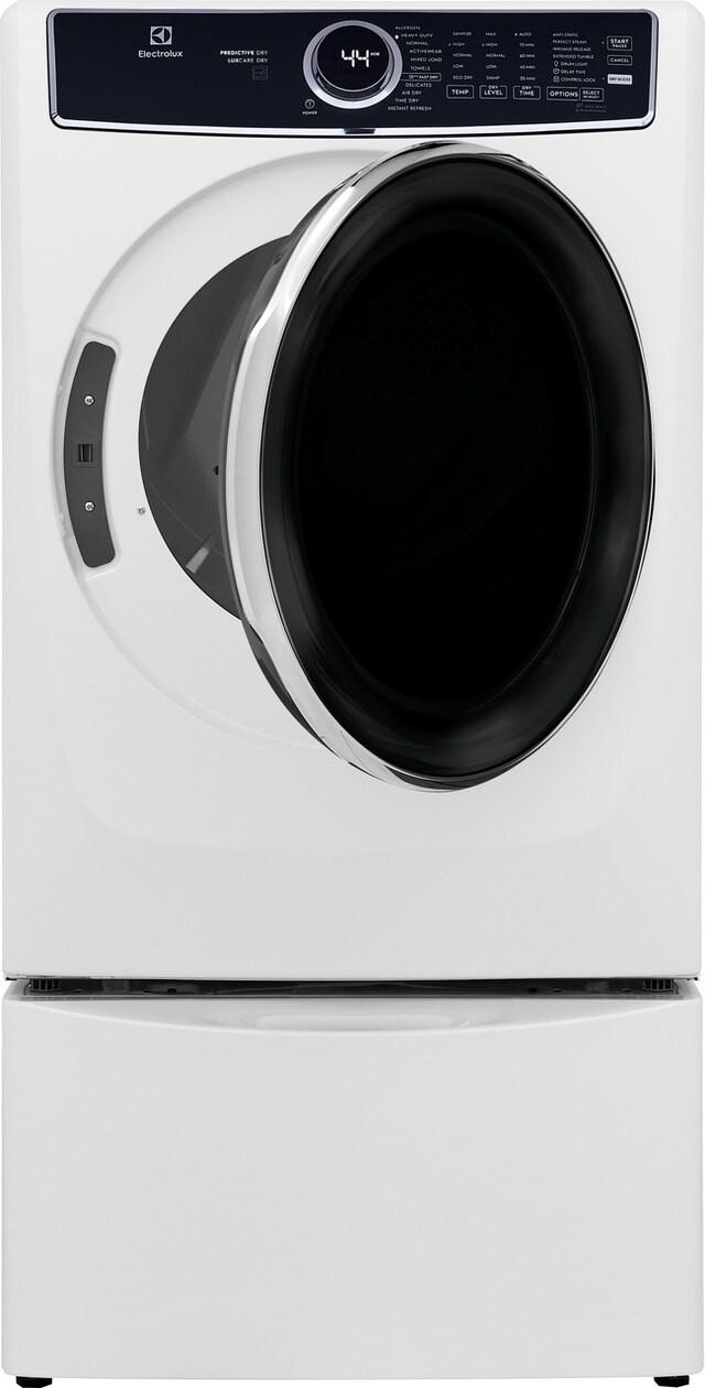 Electrolux ELFG7637AW Front Load Perfect Steam™ Gas Dryer with LuxCare® Dry and Instant Refresh - 8.0 Cu. Ft.
