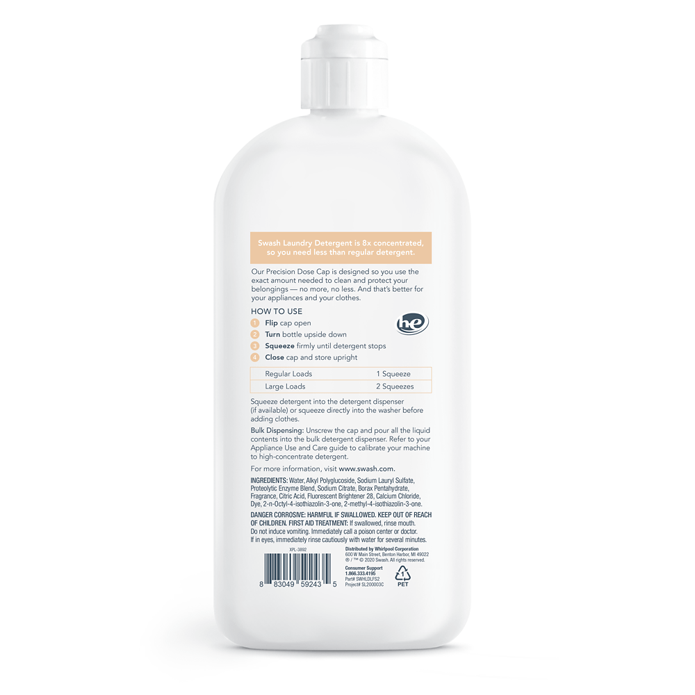 Whirlpool SWHLDLFS2 Swash® Smells Like Vacation HE Ultra-Concentrated Liquid Laundry Detergent