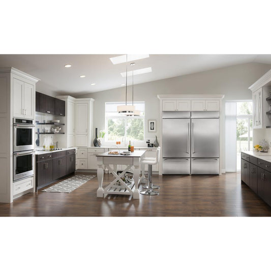 Kitchenaid KBBL306ESS 20.9 Cu. Ft. 36" Width Built-In Stainless Bottom Mount Refrigerator with Platinum Interior Design