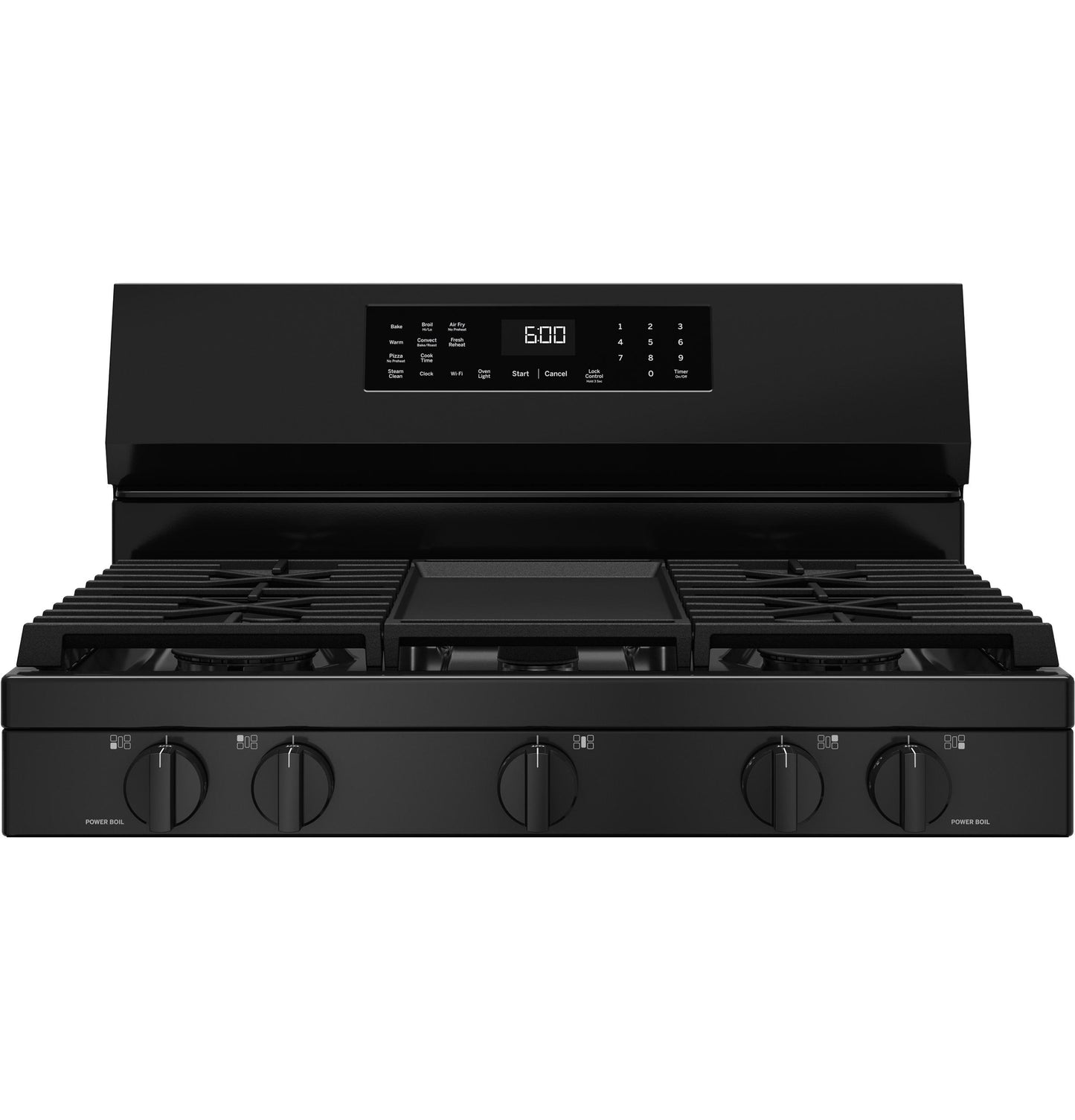 GGF600AVBB GE® 30" Free-Standing Gas Convection Range with No Preheat Air Fry and EasyWash™ Oven Tray