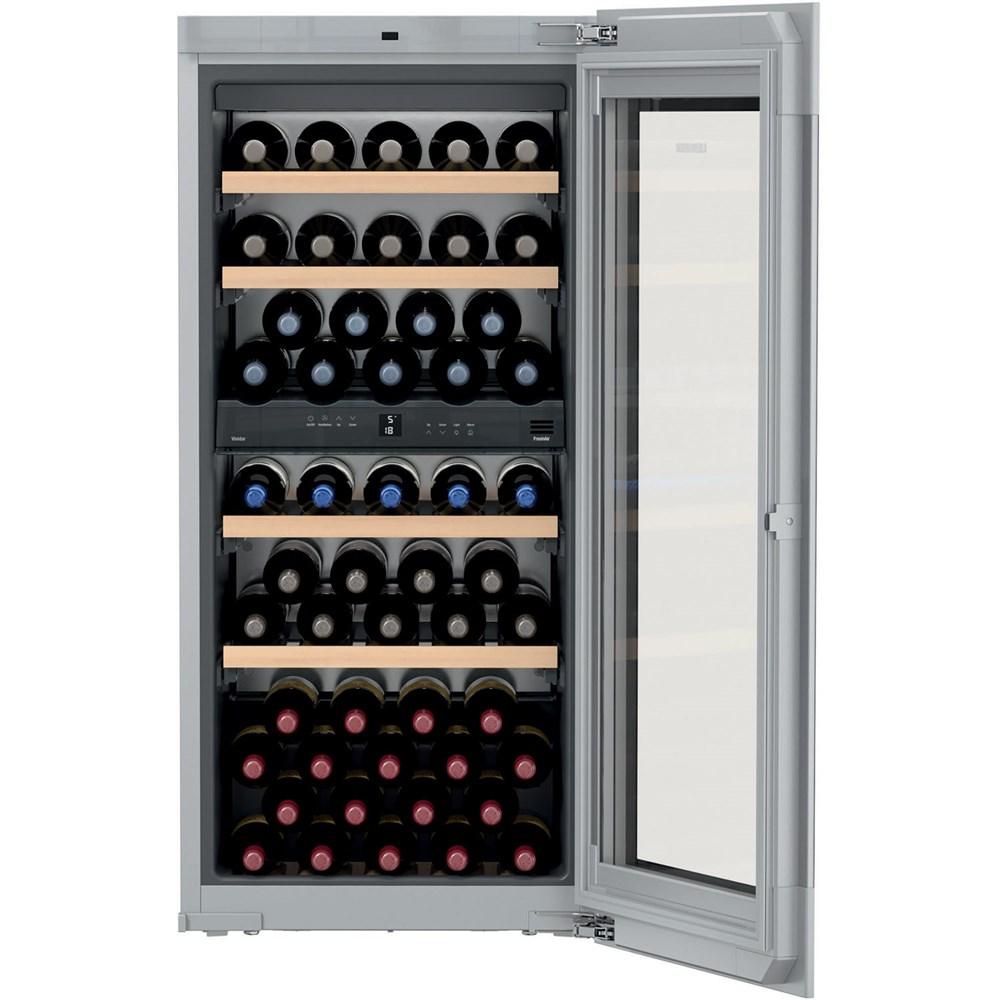 Liebherr HWGB5100 24" Fully Integrated Black Glass Door Tip Open 51 Bottles 2 Zone Wine
