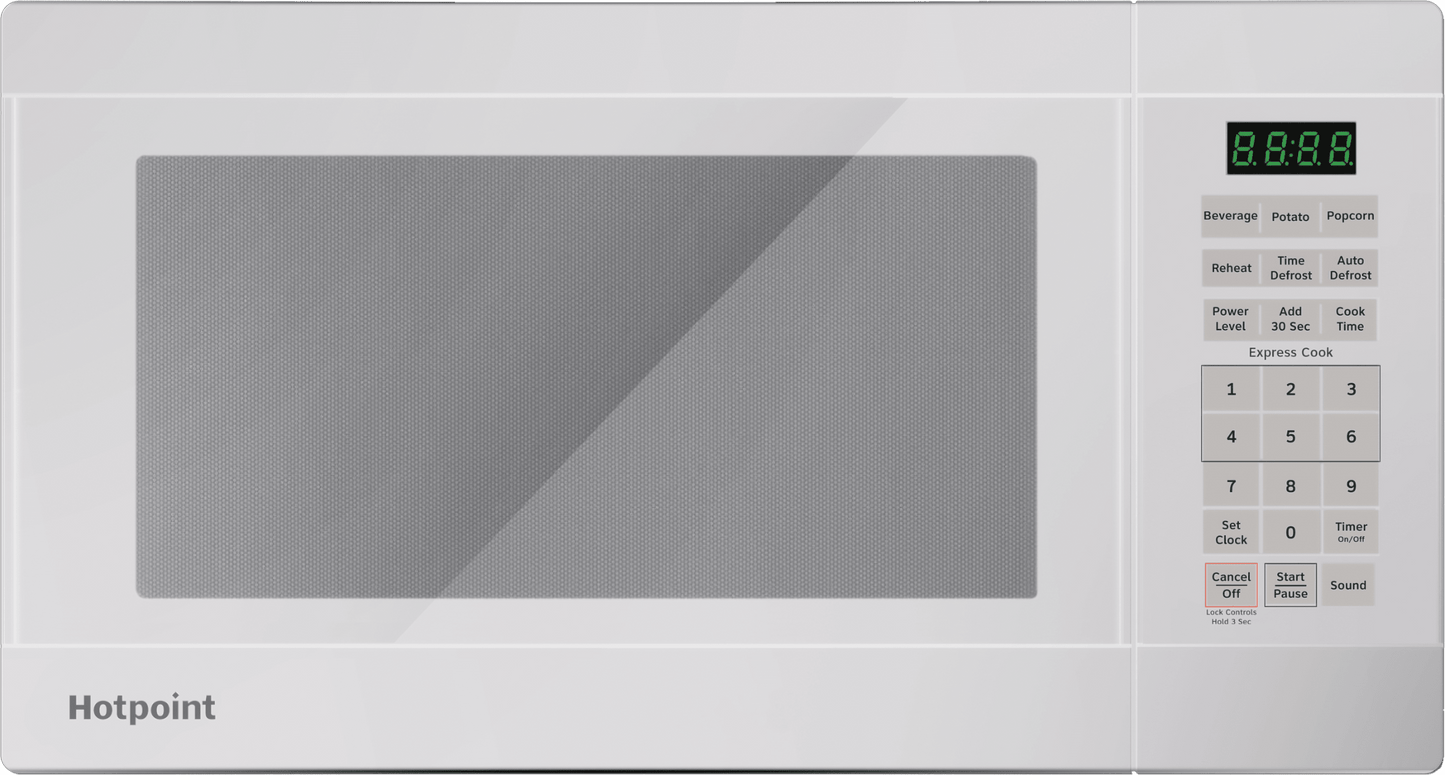 RES1072DTWW Hotpoint® 0.7 Cu. Ft. Capacity Countertop Microwave Oven