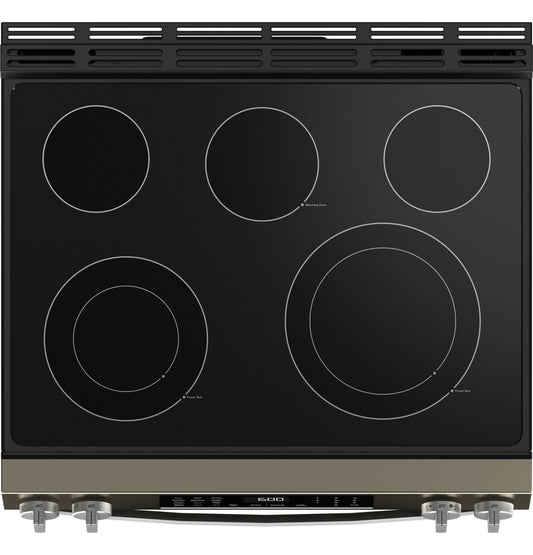 GRS600AVES GE® ENERGY STAR® 30" Slide-In Electric Convection Range with No Preheat Air Fry and EasyWash™ Oven Tray