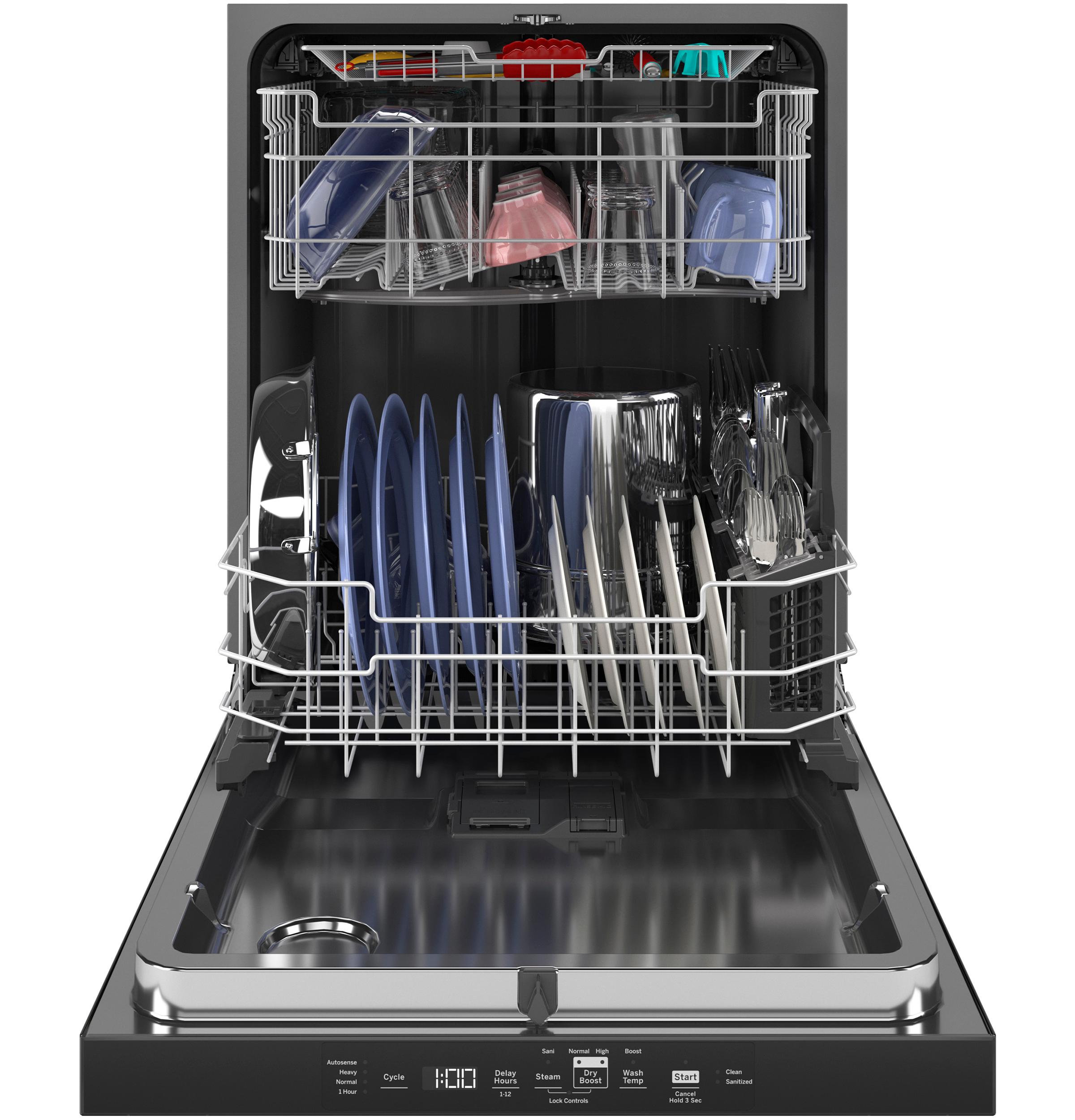 GDT595HYYFS GE® ENERGY STAR® Top Control Hybrid Tub Dishwasher with Third Rack, Bottle Jets, Dry Boost & 50 dBA