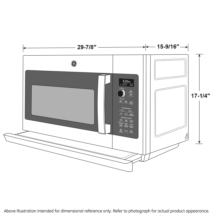 PVM9225RYSS GE Profile™ 2.2 Cu. Ft. Over-the-Range Sensor Microwave Oven