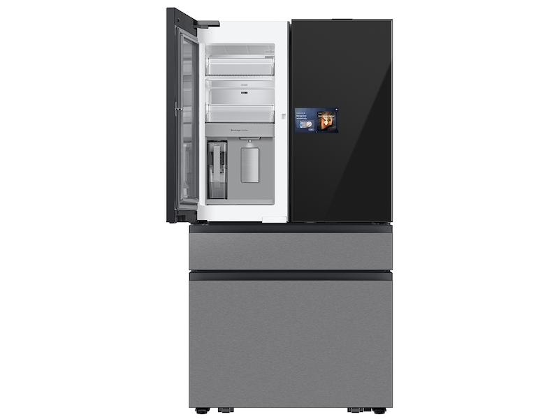 Samsung RF90F23BECR Bespoke 23 cu. ft. Counter Depth 4-Door French Door Refrigerator with AI Home & AI Vision Inside™ in Charcoal Glass and Stainless Steel
