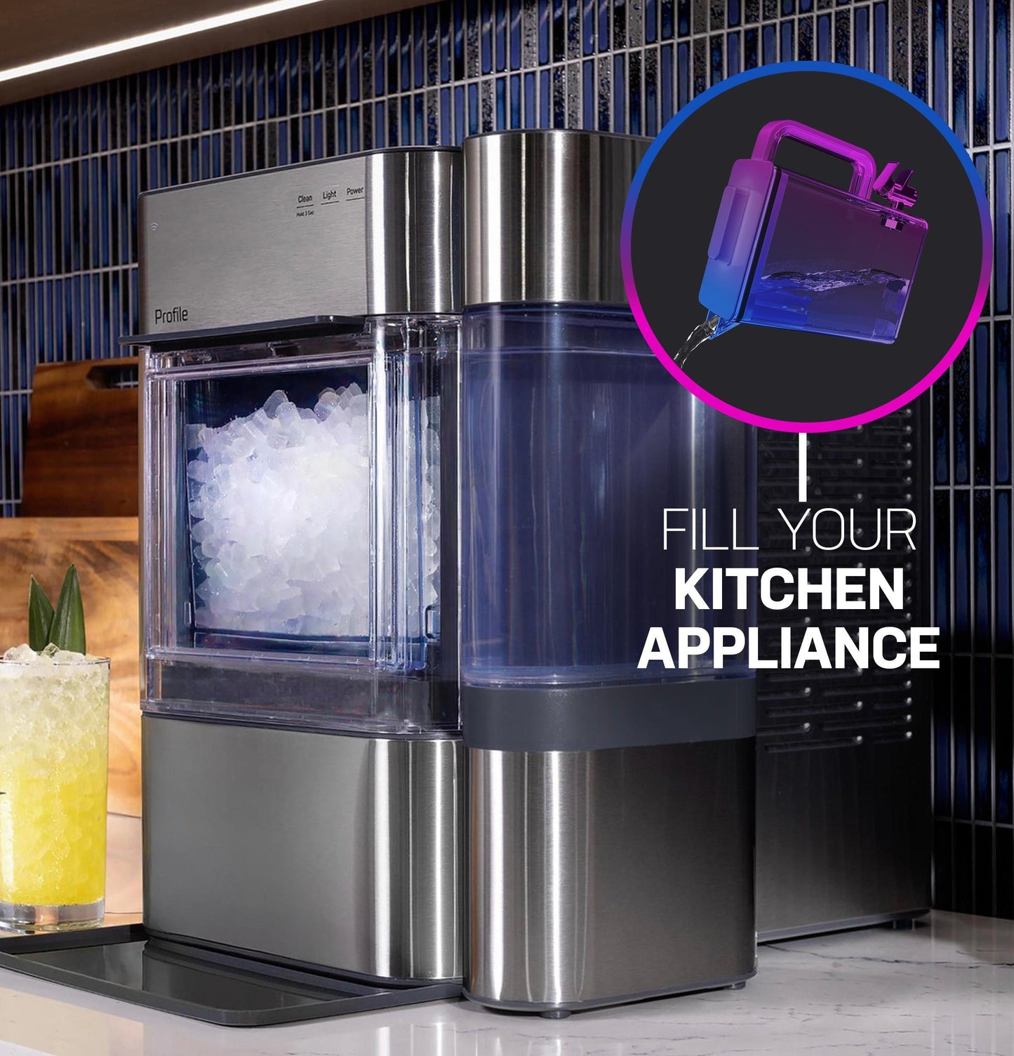 PAE28BYTFS GE Profile™ ENERGY STAR® 28.3 Cu. Ft. Quad-Door Refrigerator with Dual-Dispense AutoFill Pitcher