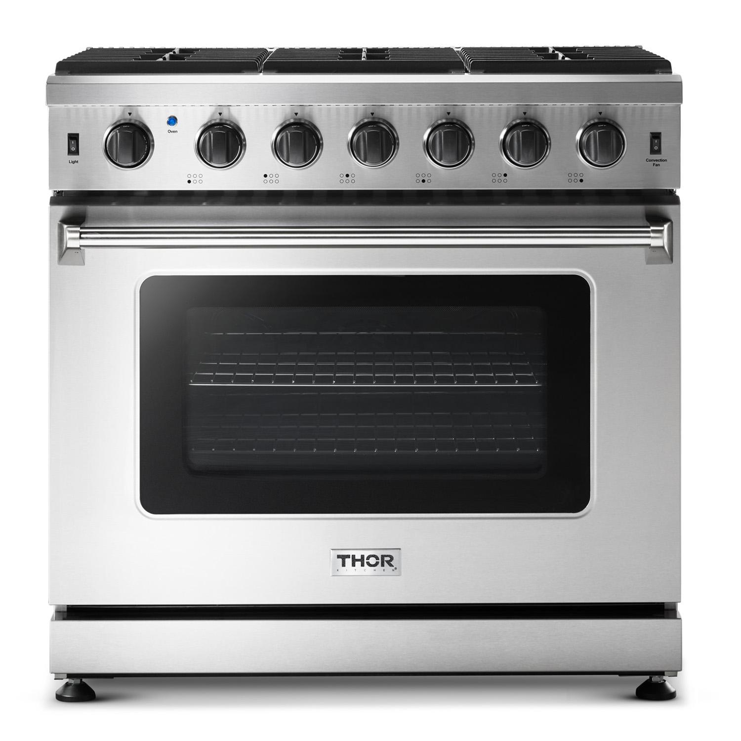 Thor Kitchen 36-inch Gas Range - Lrg3601u/lrg3601ulp