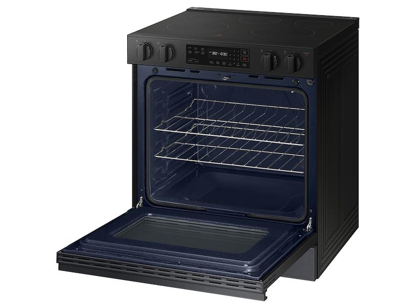 Samsung NSE6DG8100MT Bespoke 6.3 cu. ft. Smart Slide-In Electric Range with Precision Knobs in Matte Black Steel