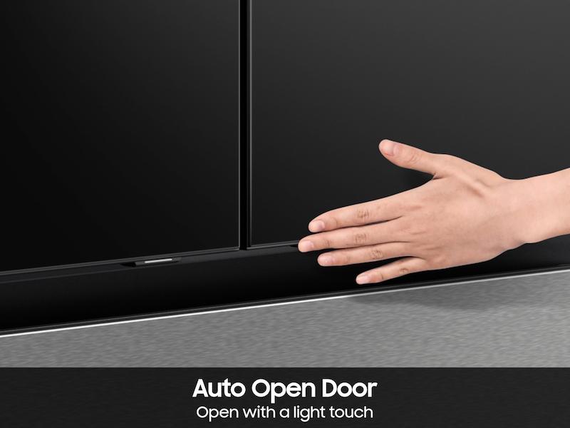 Samsung RF90F23BECR Bespoke 23 cu. ft. Counter Depth 4-Door French Door Refrigerator with AI Home & AI Vision Inside™ in Charcoal Glass and Stainless Steel
