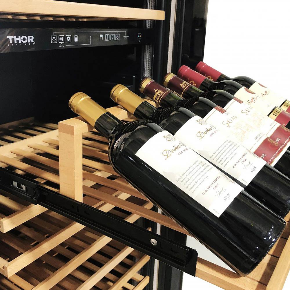 Thor Kitchen TWC2403DI 24 Inch Dual Zone Wine Cooler, 162 Wine Bottle Capacity - Model Twc2403di