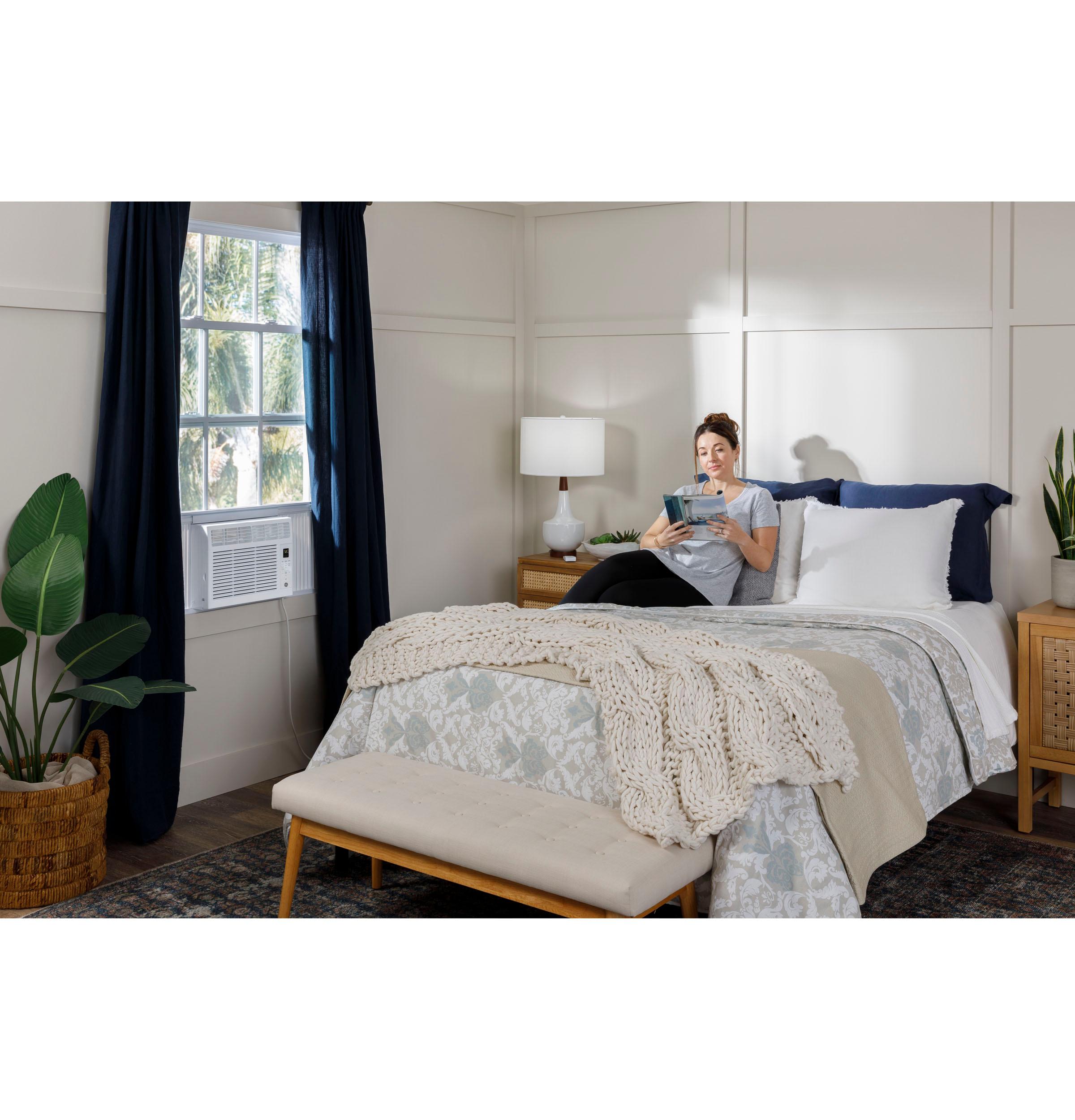 AHW05LZ GE® 5,000 BTU Electronic Window Air Conditioner for Small Rooms up to 150 sq ft. in White size 12 9/16 H x 16 7/16 W x 15 D