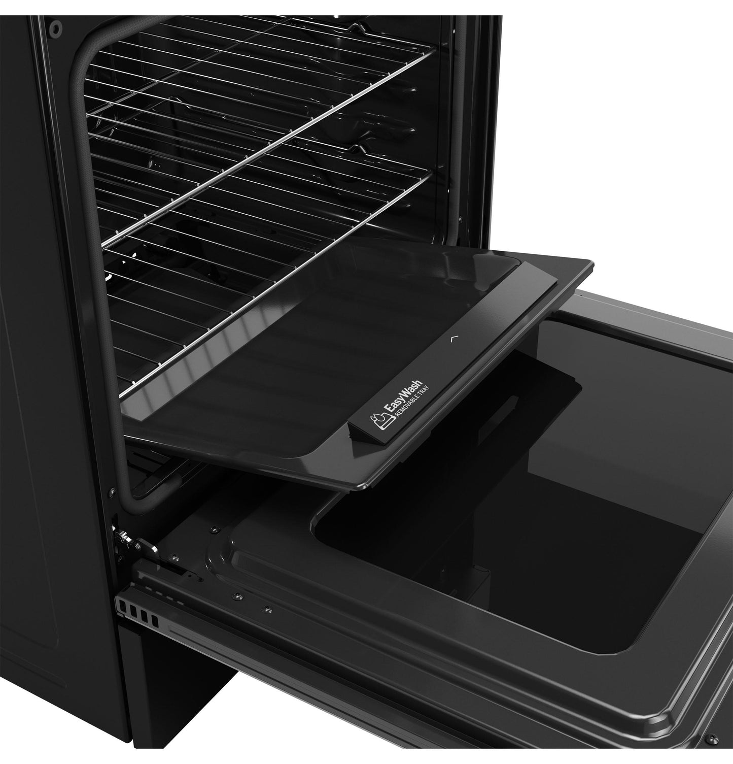 GGF600AVBB GE® 30" Free-Standing Gas Convection Range with No Preheat Air Fry and EasyWash™ Oven Tray