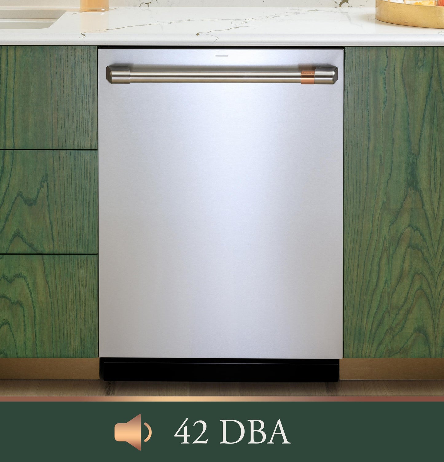 Cafe CDT828P2VS1 CAF(EBACK)™ CustomFit ENERGY STAR Stainless Interior Dishwasher with Ultra Wash & Dry, 42 dBA
