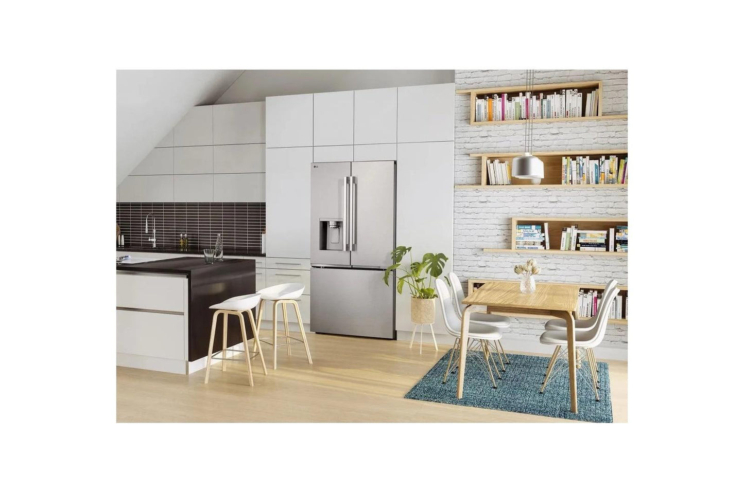 Lg LF24Z6330S 24 cu. ft. Counter-Depth MAX™ with Zero Clearance™ 3-Door French Door Refrigerator