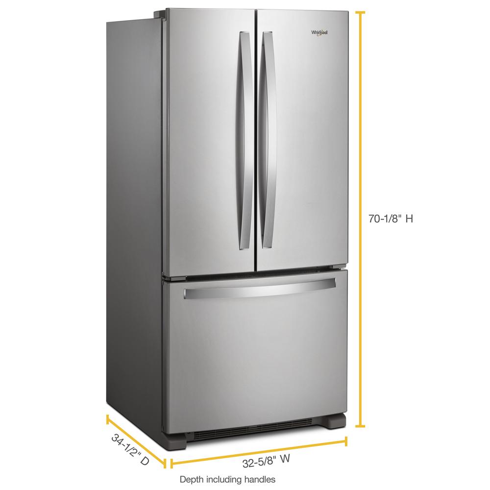 Whirlpool 33-inch Wide French Door Refrigerator - 22 cu. ft.