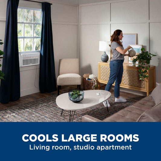 AWCS12WWF GE® 12,000 BTU Smart Electronic Window Air Conditioner for Large Rooms up to 550 sq. ft.