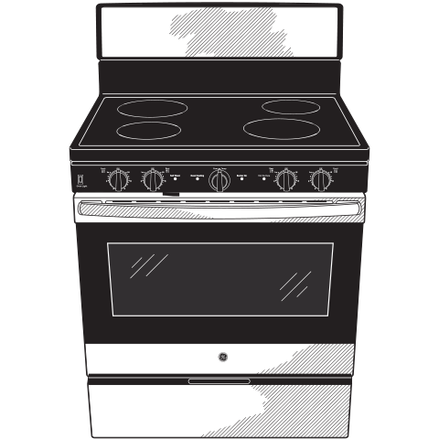 GE 30" Free-standing Electric Radiant Smooth Cooktop Range