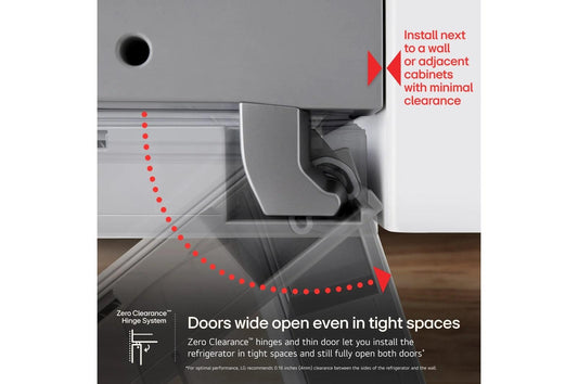 Lg LF25Z6211S 25 cu. ft. Counter-Depth MAX™ with Zero Clearance™ 3-Door French Door Refrigerator with Thin Door Design