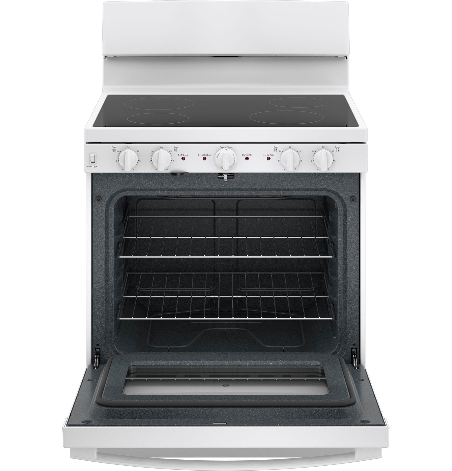 JB480DYWW GE® ENERGY STAR® 30" Free-Standing Electric Radiant Smooth Cooktop Range