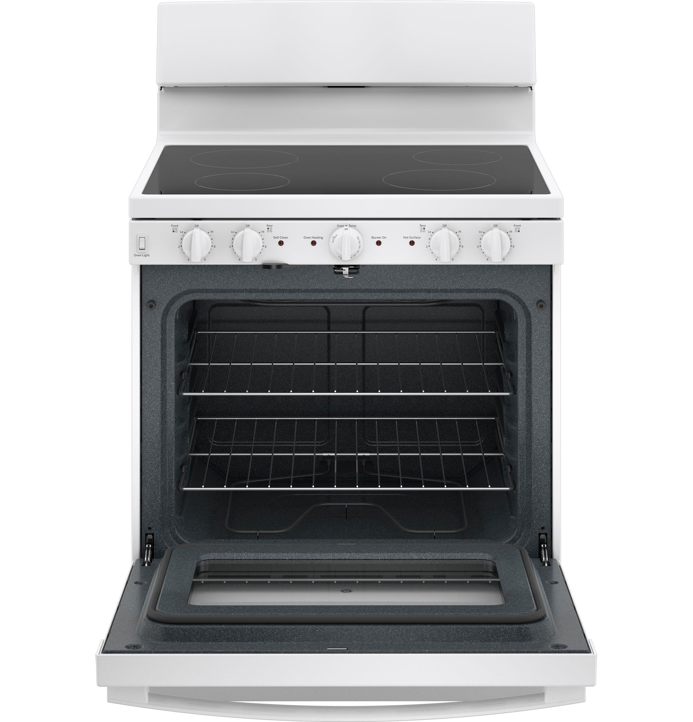JB480DYWW GE® ENERGY STAR® 30" Free-Standing Electric Radiant Smooth Cooktop Range