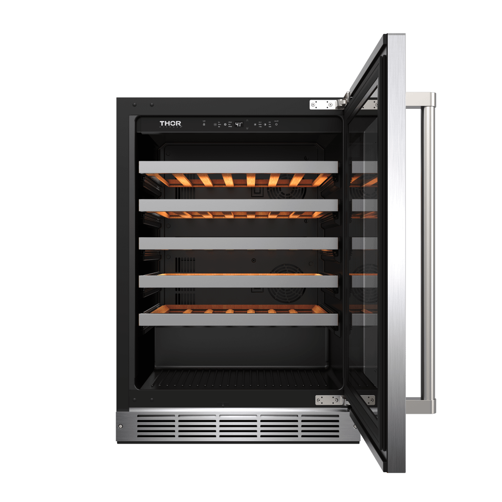 TWC24US Thor Kitchen 24-inch Single Zone Wine Cooler, 46 Wine Bottle Capacity - Model Twc24us