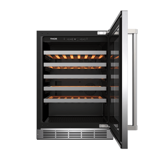 TWC24US Thor Kitchen 24-inch Single Zone Wine Cooler, 46 Wine Bottle Capacity - Model Twc24us