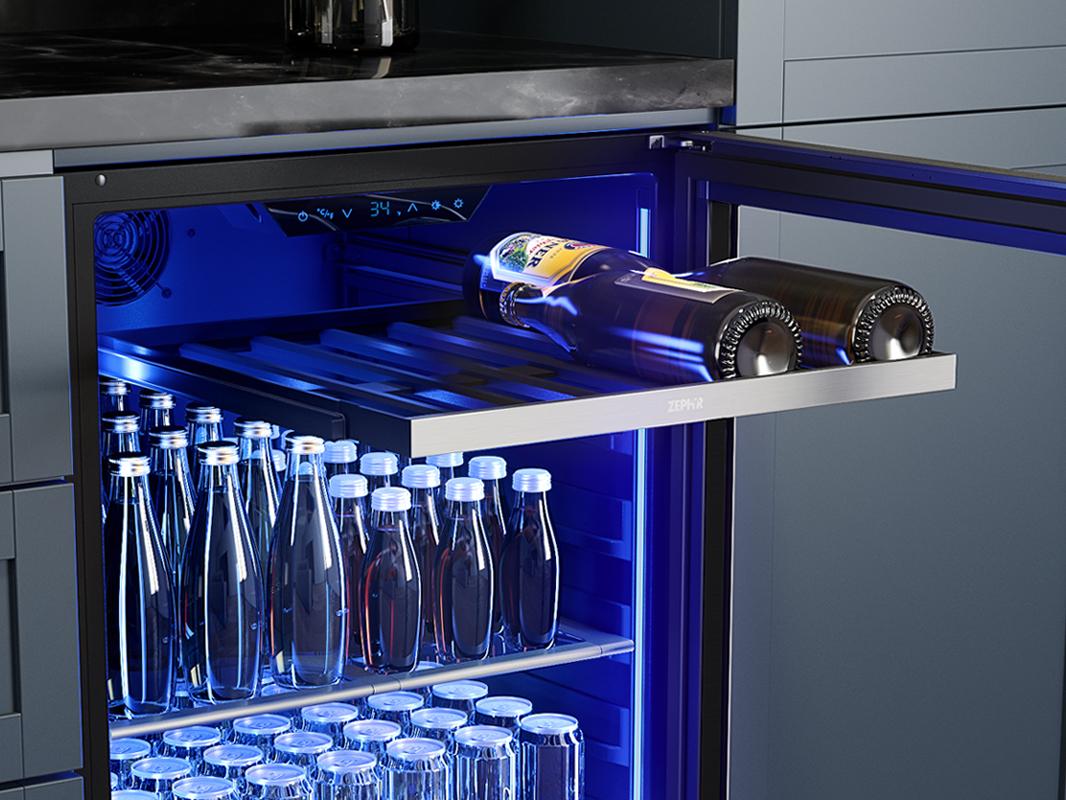 PRB24C01CG Presrv Bev Cooler, 24in UC, SS+Gls, Rvs Door, 1Z