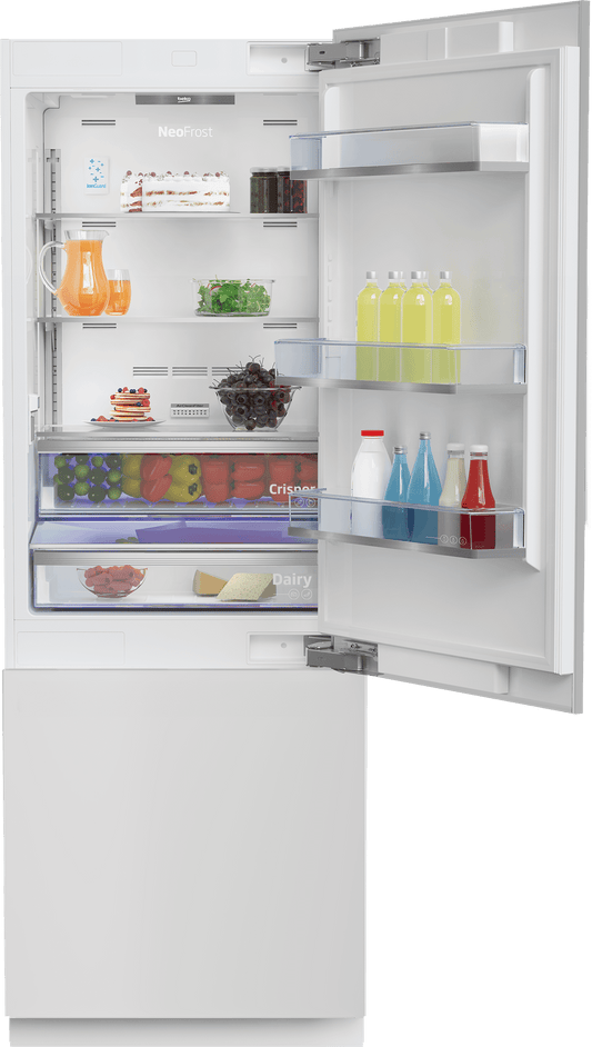 Beko BBBF3019WE 30'', Bottom Freezer Built-In Refrigerator with -