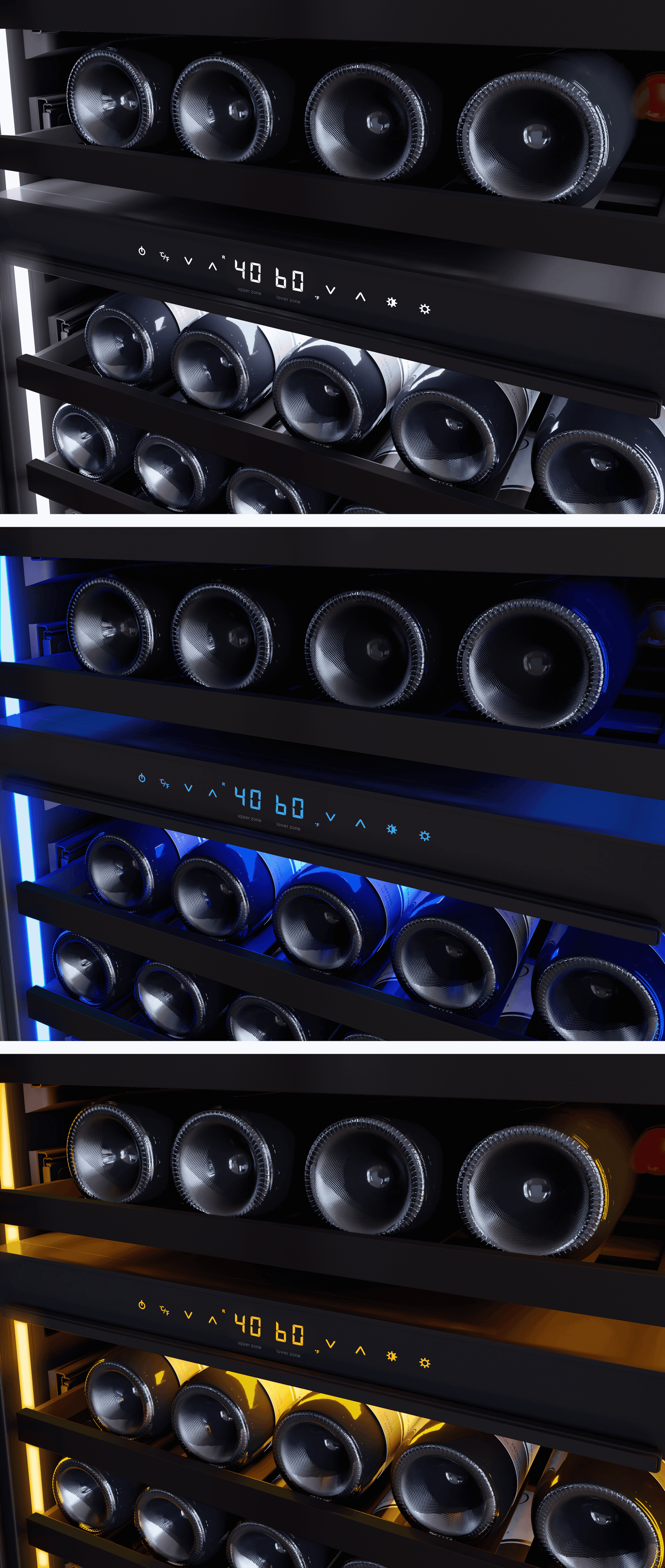 Zephyr PRW24F02CPG Presrv Wine Cooler, 24in Full Size, Panel Ready+Glass, Reversible Door, 2 Zone