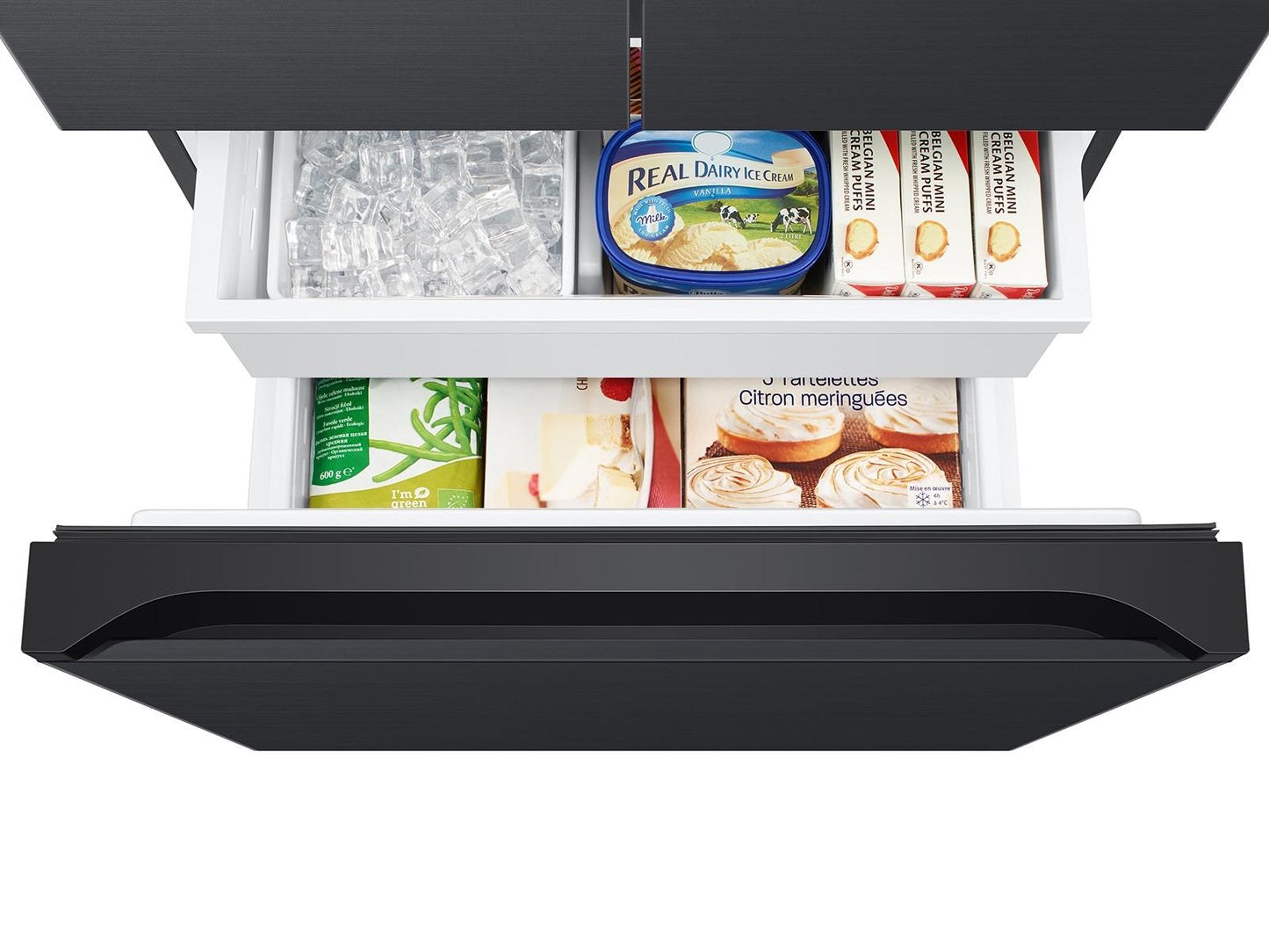 Samsung RF18A5101MT 18 cu. ft. Counter Depth 3-Door French Door Refrigerator in Matte Black Steel