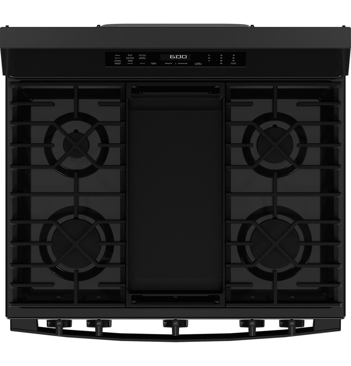 GGF600AVBB GE® 30" Free-Standing Gas Convection Range with No Preheat Air Fry and EasyWash™ Oven Tray