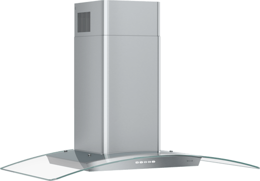 Zephyr BMIE36DG Brisas Curved Glass Wall, 36" G, ACT, LED