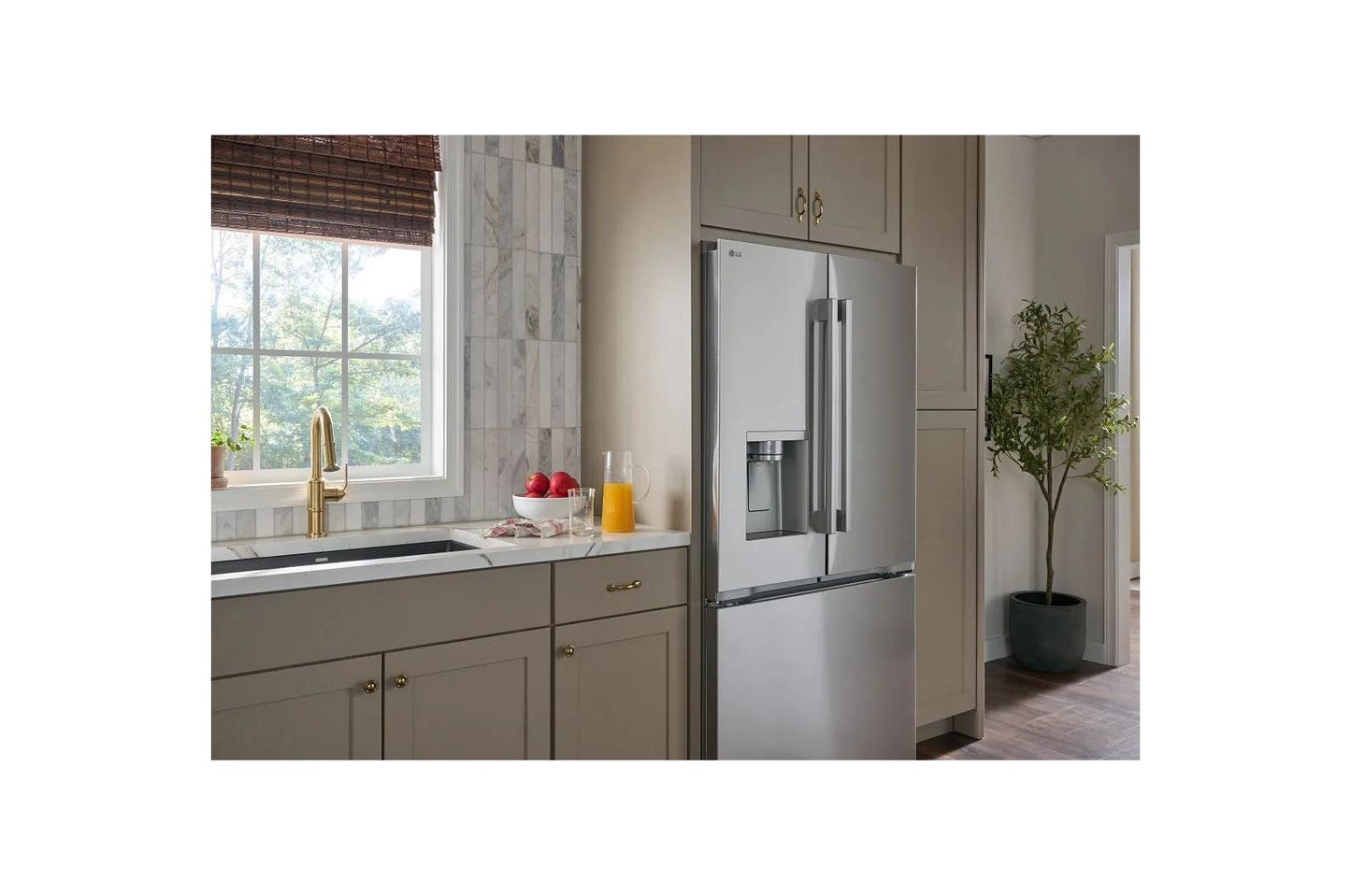 Lg LF24Z6330S 24 cu. ft. Counter-Depth MAX™ with Zero Clearance™ 3-Door French Door Refrigerator