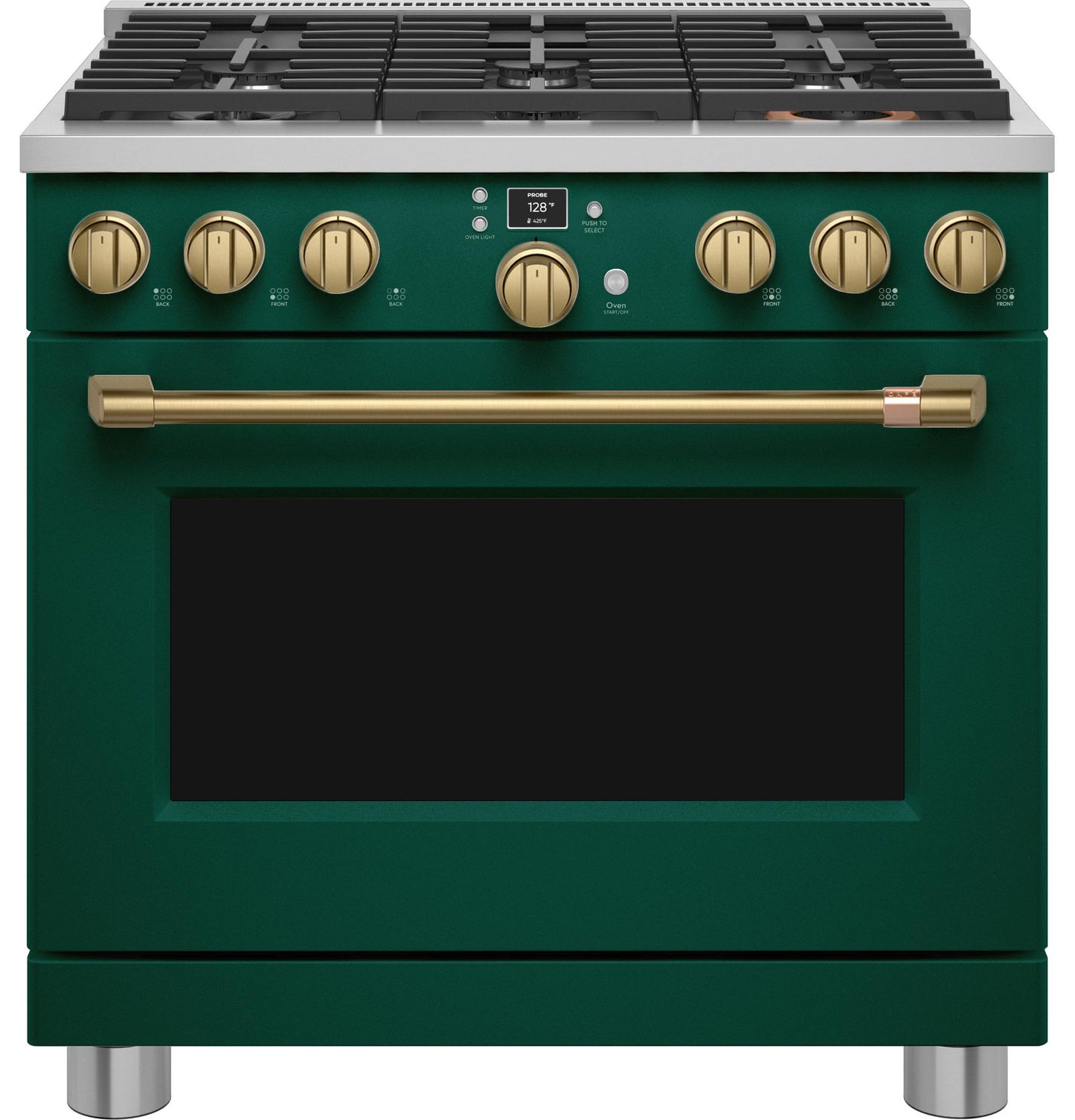 Cafe C2Y366P5TG2 Caf(eback)™ 36" Smart Dual-Fuel Commercial-Style Range with 6 Burners (Natural Gas)