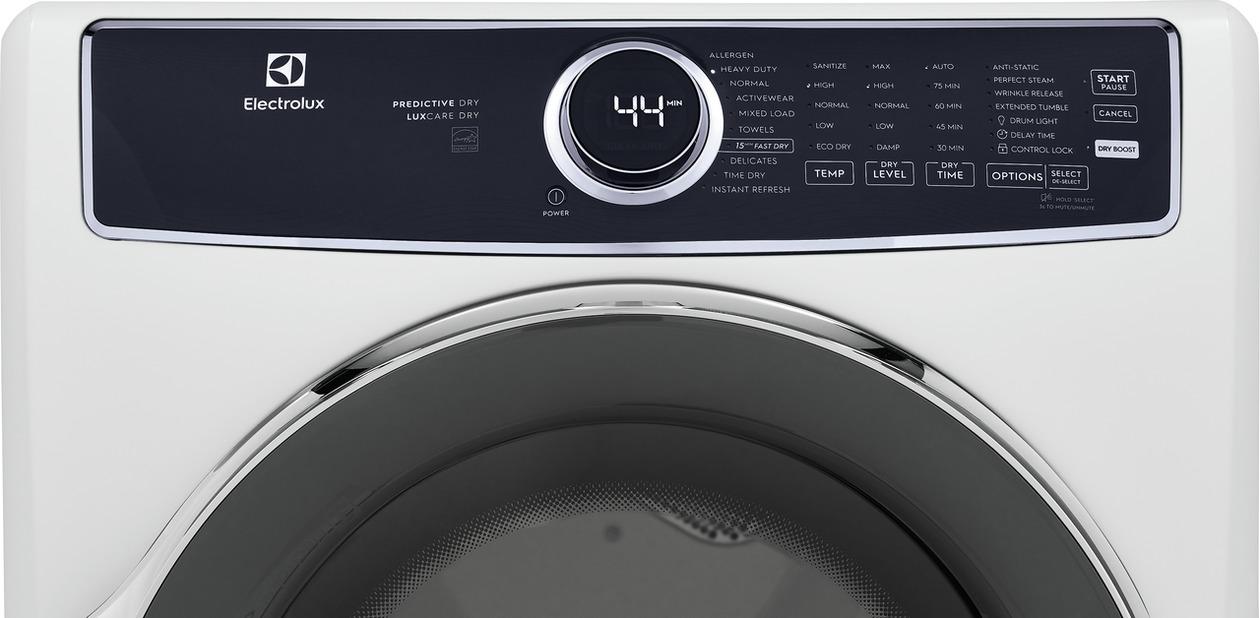 Electrolux ELFG7537AW Front Load Perfect Steam™ Gas Dryer with Predictive Dry™ and Instant Refresh - 8.0 Cu. Ft.