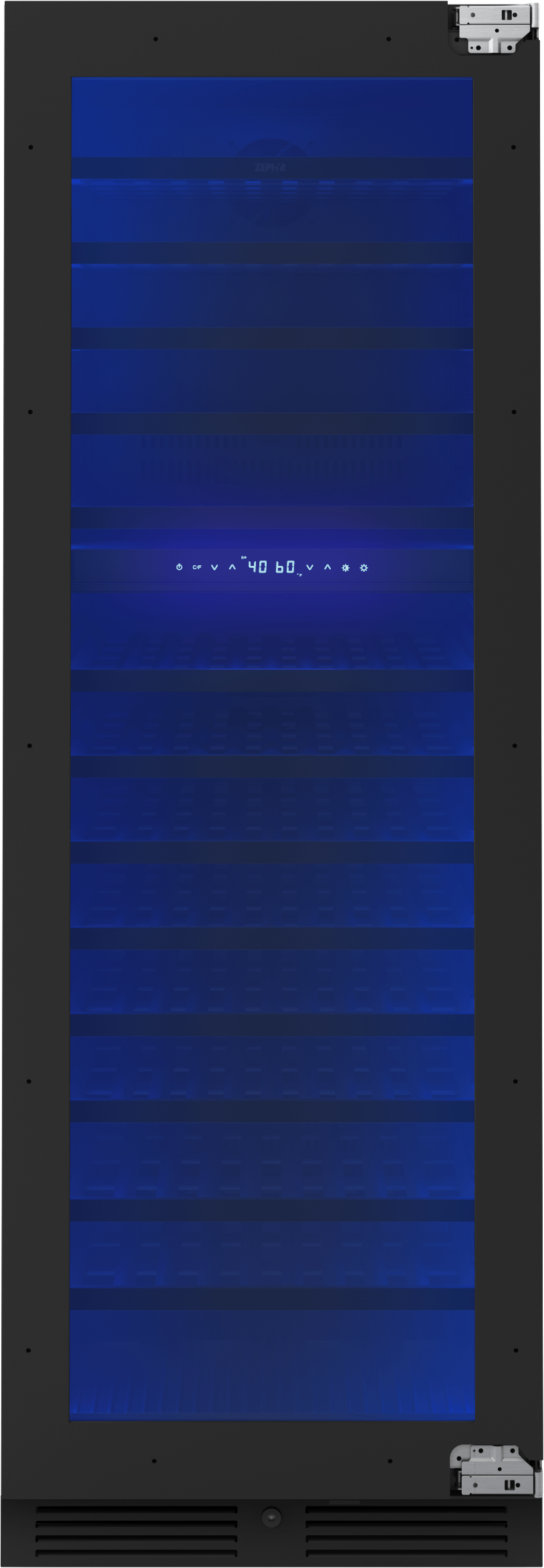 Zephyr PRW24F02CPG Presrv Wine Cooler, 24in Full Size, Panel Ready+Glass, Reversible Door, 2 Zone