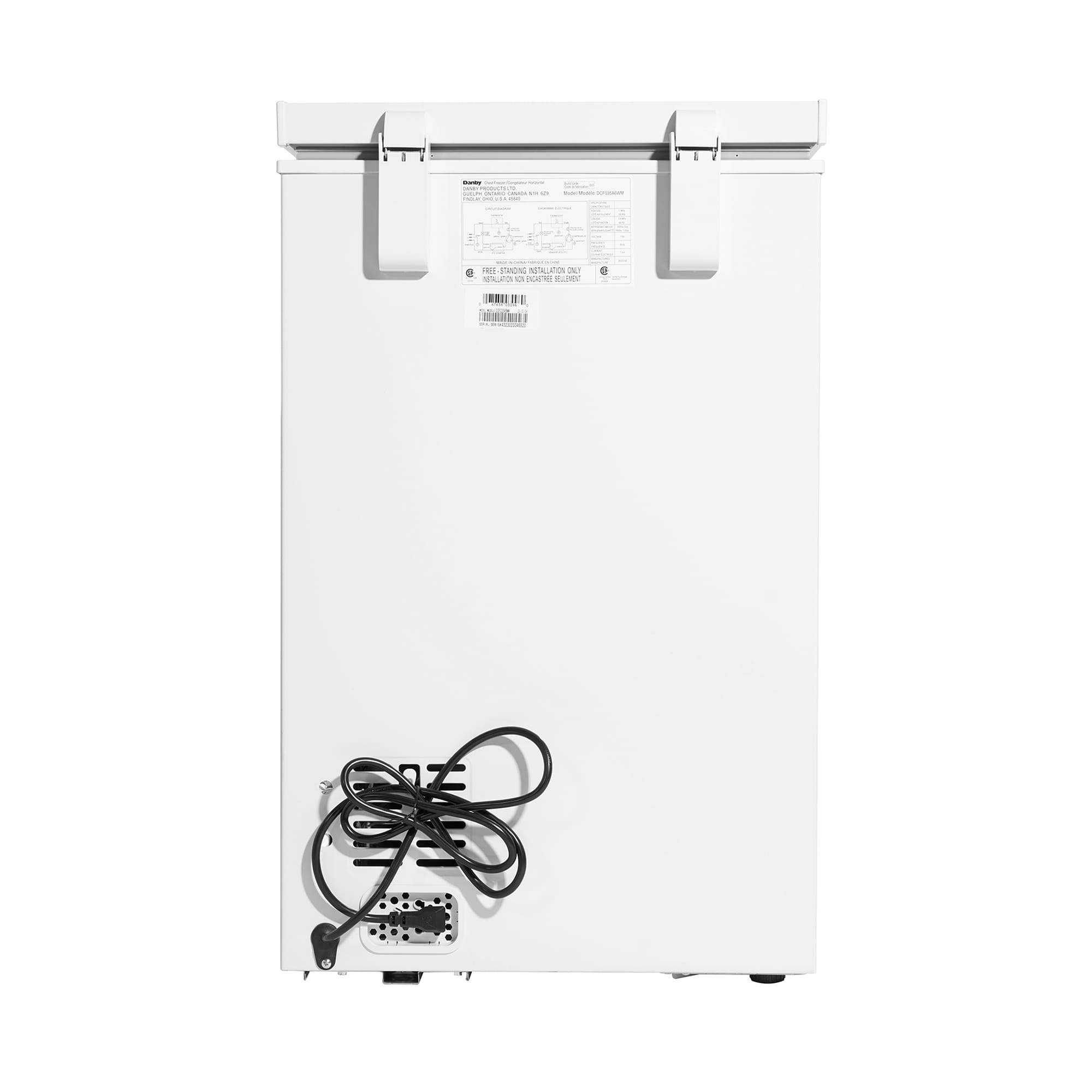 DCF035A6WM Danby 3.5 cu. ft. Square Model Chest Freezer in White