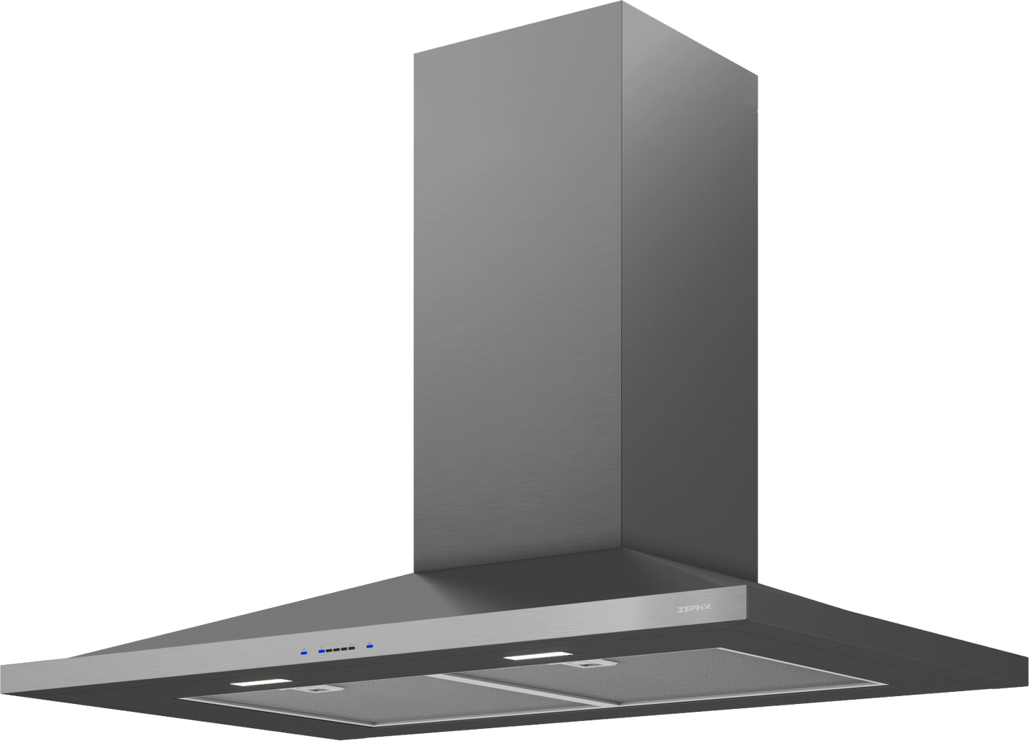 Zephyr ZANM90DBS Anzio Wall, 90cm, Black SS, LED, 600 CFM w/ACT