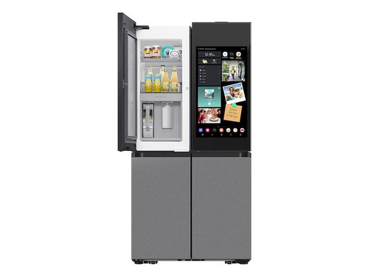 Samsung RF23DB9900QD Bespoke Counter Depth 4-Door Flex™ Refrigerator (23 cu. ft.) with AI Family Hub+™ and AI Vision Inside™ in Stainless Steel