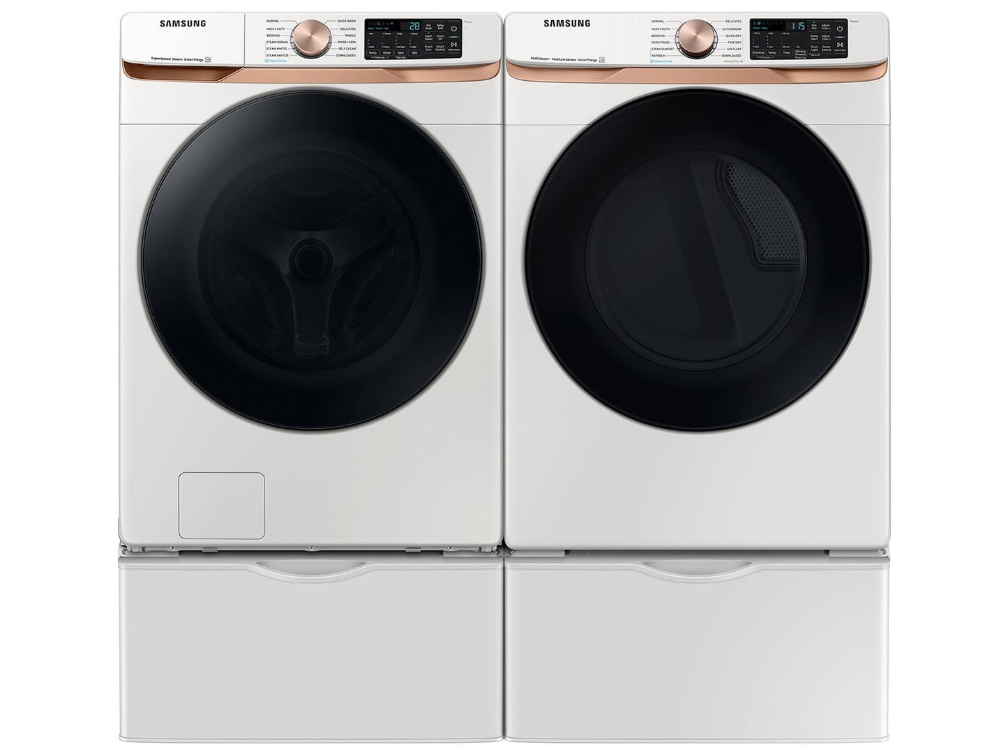 Samsung DVE50BG8300E 7.5 cu. ft. Smart Electric Dryer with Steam Sanitize+ and Sensor Dry in Ivory