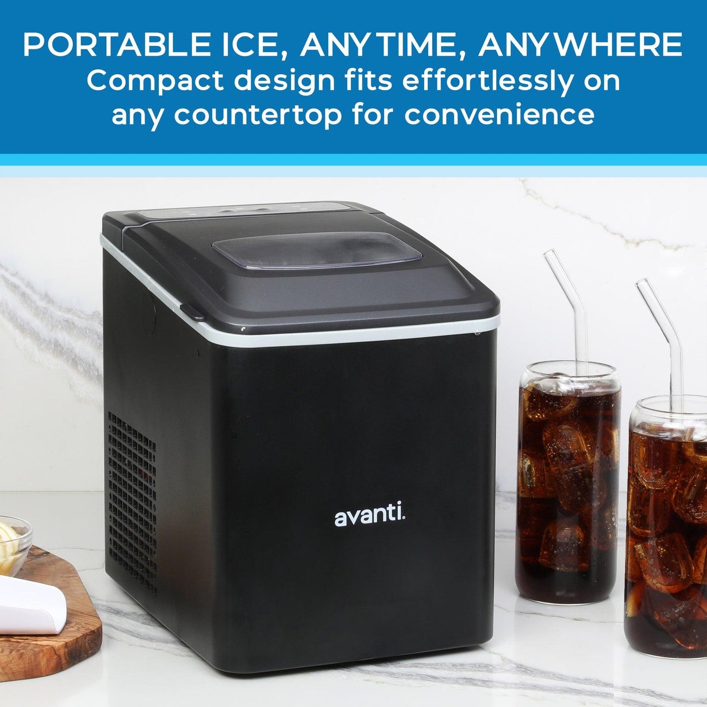 AVIM2625BK Avanti Mighty Ice Countertop Bullet Ice Maker