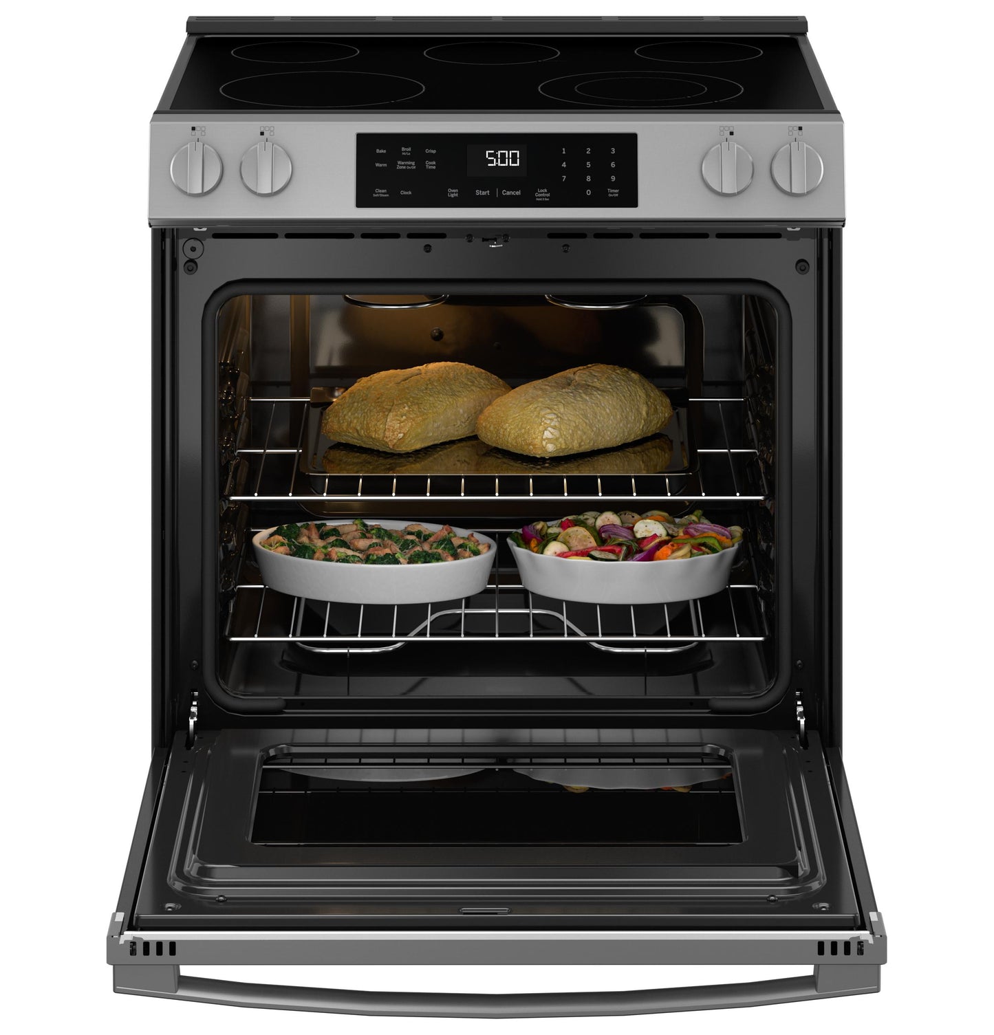 GRS500PVSS GE® ENERGY STAR® 30" Slide-In Electric Range with Crisp Mode