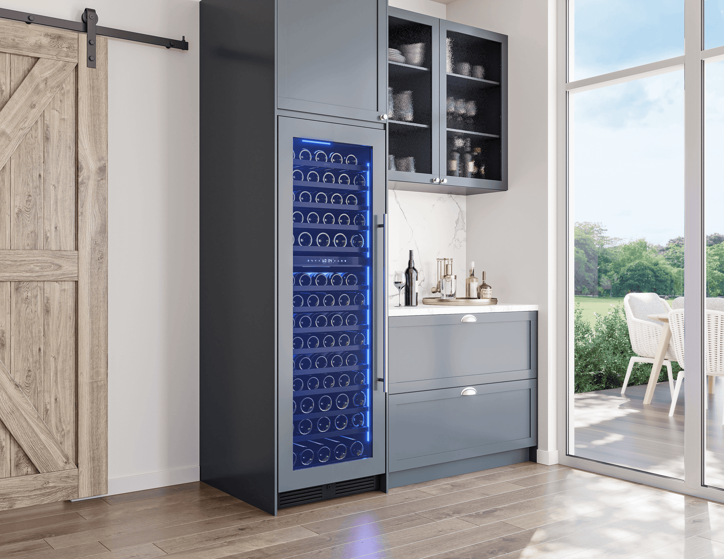 Zephyr PRW24F02CPG Presrv Wine Cooler, 24in Full Size, Panel Ready+Glass, Reversible Door, 2 Zone
